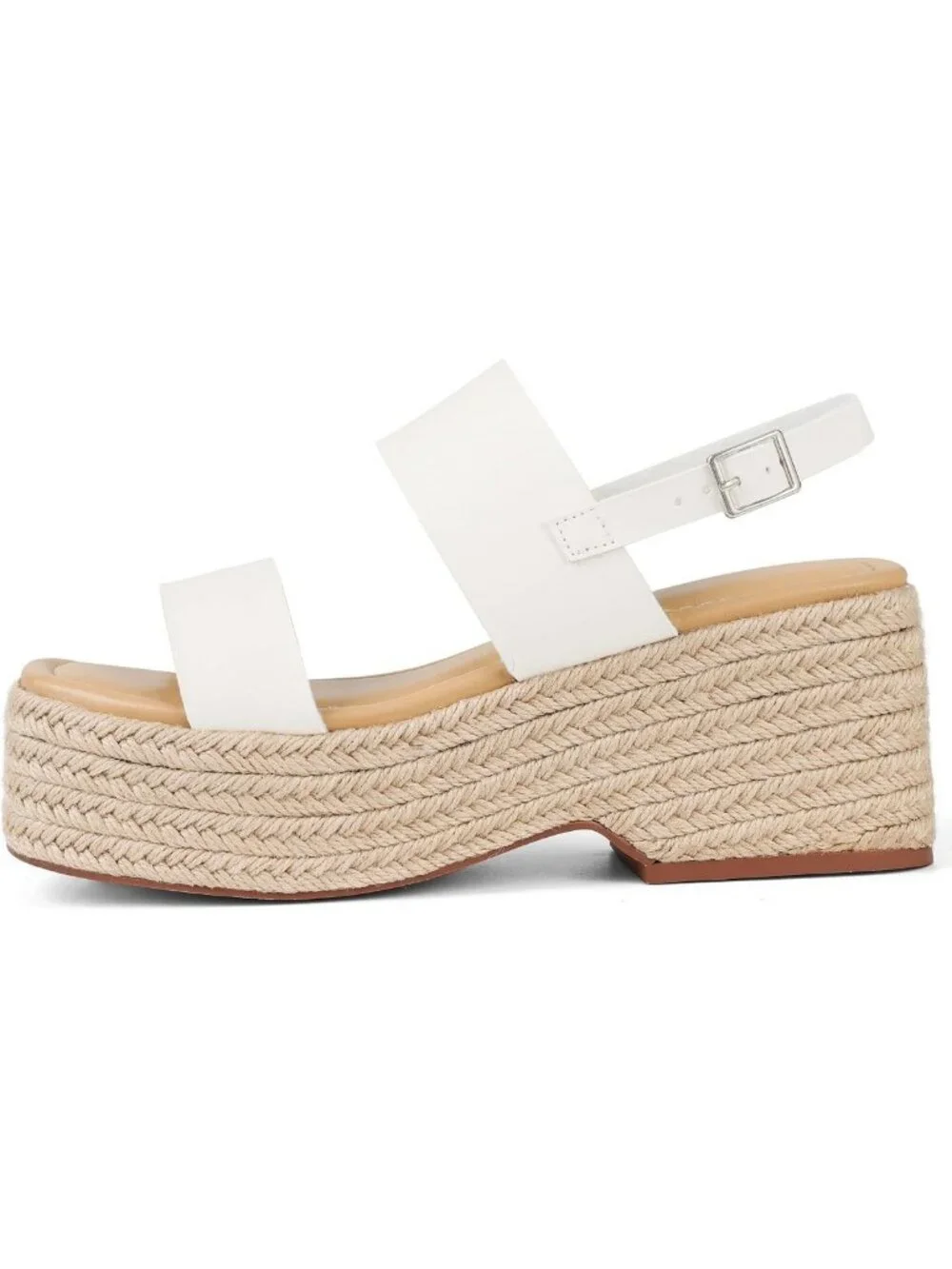Cute Open Toe Platform Sandals for Women - Wedge Espadrille Ankle Strap Beach